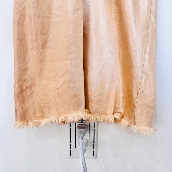 The Row satin Elegant Cream/ peachy Sleeveless Dress NWT - Picture 6 of 12